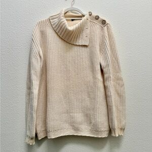 Jenni Kayne Cream Turtleneck Sweater